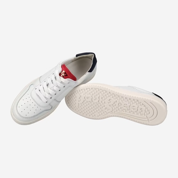 Paul Green White Sneakers with Navy and Red Accents - Picture 2 of 11